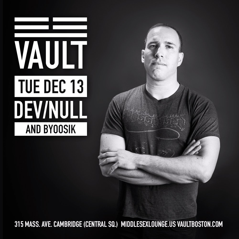vaultwax's tweet photo. NEXT WEEK @petedevnull enters the VAULT @middlesexlounge. Hear a master selector at work! Doors 9PM FREE b4 9:30 @byoosik #DeepNDark #Techno https://t.co/Py3suUlNQM