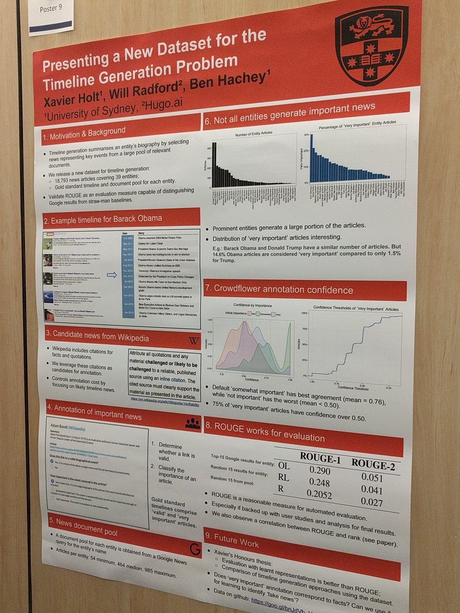 damiano10's tweet photo. Timeline generation from news. Public dataset available at https://t.co/9giHNh2a2k #alta2016 by Holt, @wejradford and @benhachey https://t.co/ZevWEGkiUU