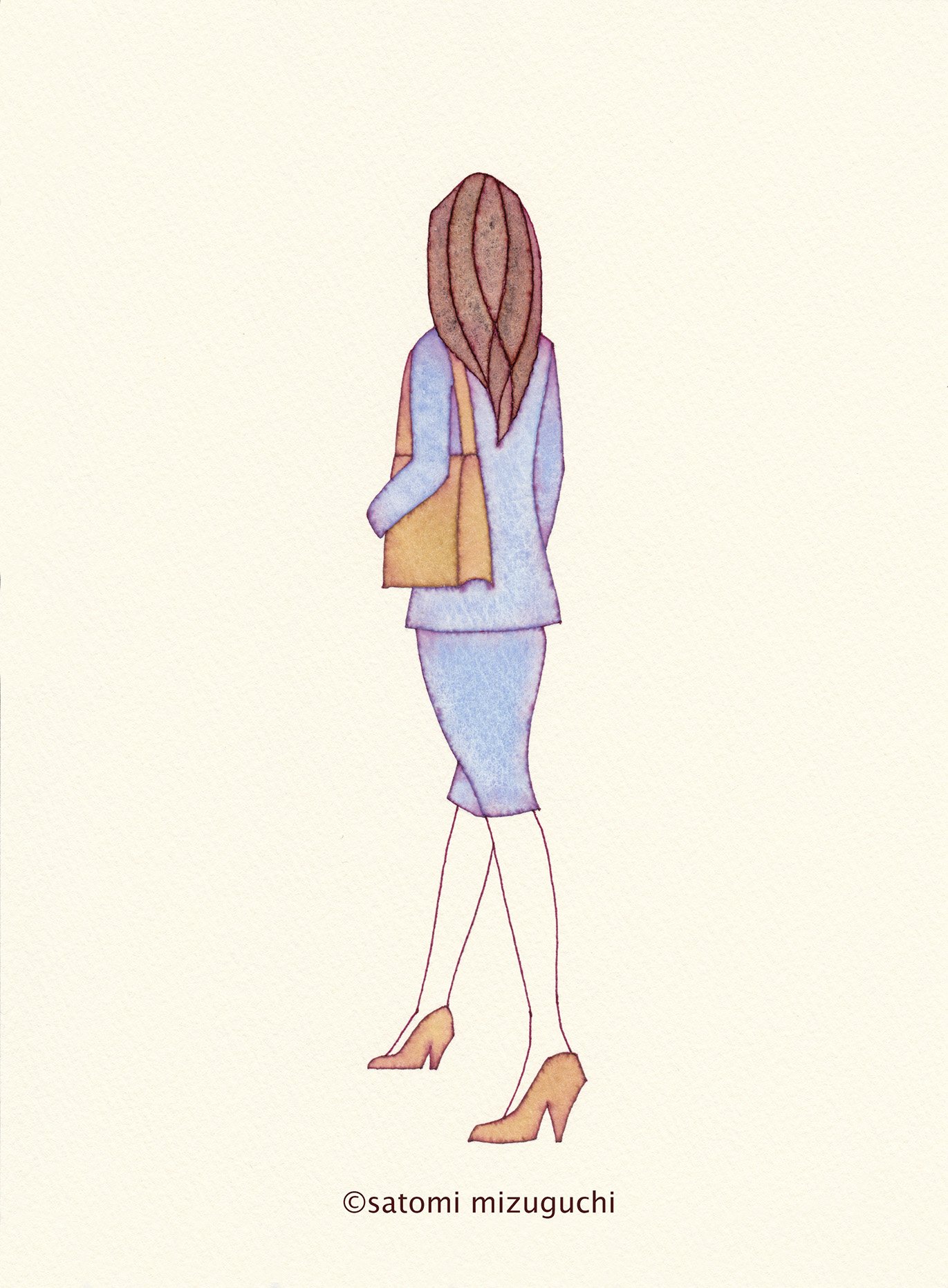 水口聡美 お仕事のご報告 これカラダ カットイラストその２ 後ろ姿のol 後ろ姿のサラリーマン 元気になったol T Co Ufn768xesi Twitter