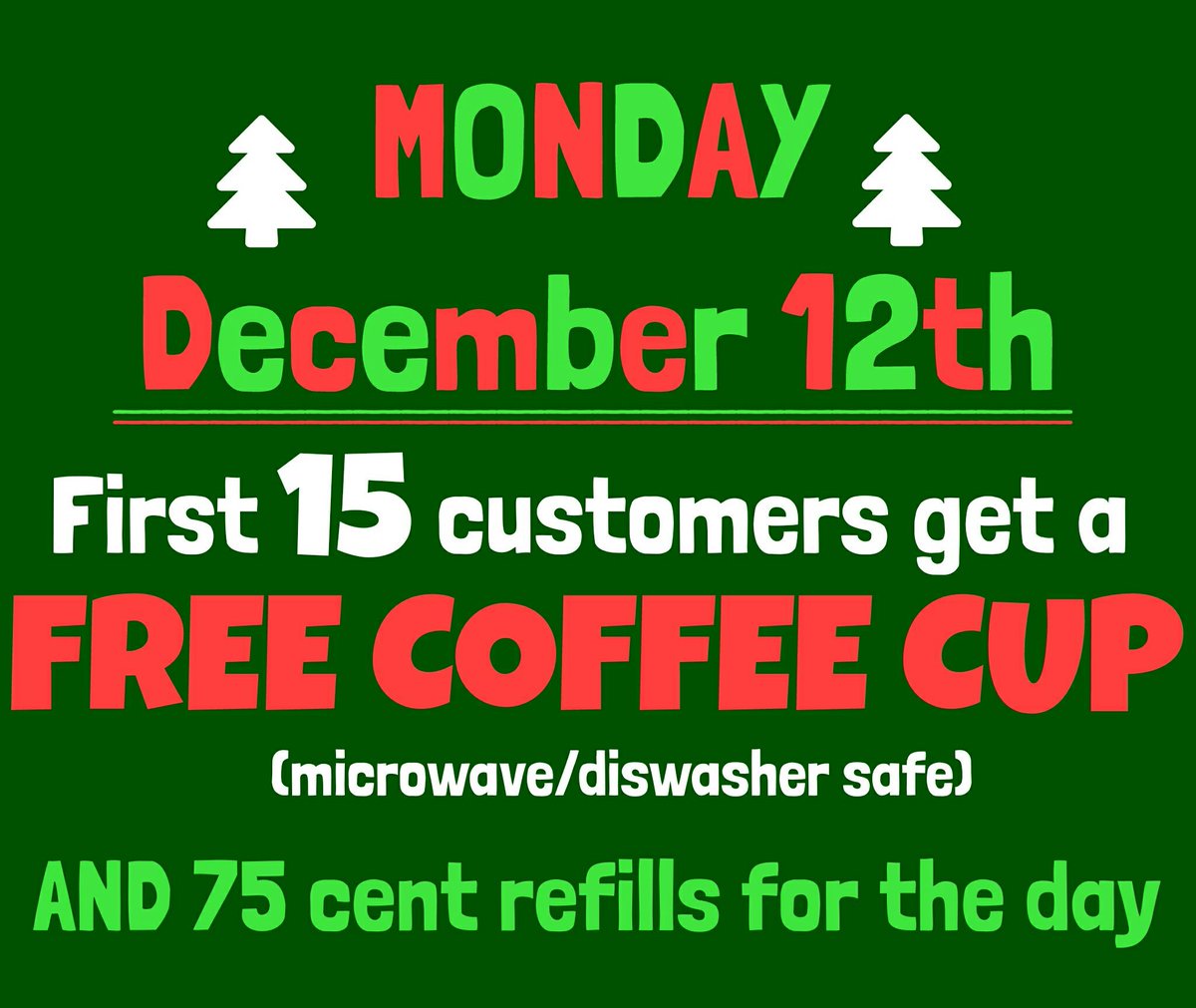 **GIVEAWAY**
Happy Holidays from the Coffee Cat! This is a gift for our most loyal customers. 🎁 MORNING ONLY!