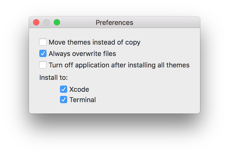 apptorium's tweet photo. #ThemeInstaller 1.2 is out. It installs #Xcode #themes into #Terminal. Just turn „Install to: Terminal” on https://t.co/kYMjKkxEZW #iosDev https://t.co/tSpxxOfxsH
