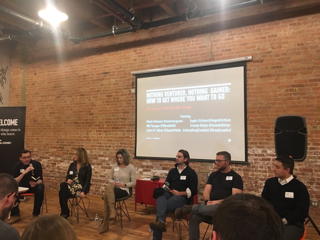 tweetsbybetsy's tweet photo. What did you give up to start your business? Hearing from @wherebewill @spanishmedia @angelavitzthum @amandaboleyn @broadcrawford #LearnAtGA https://t.co/j4RD9V3iDN