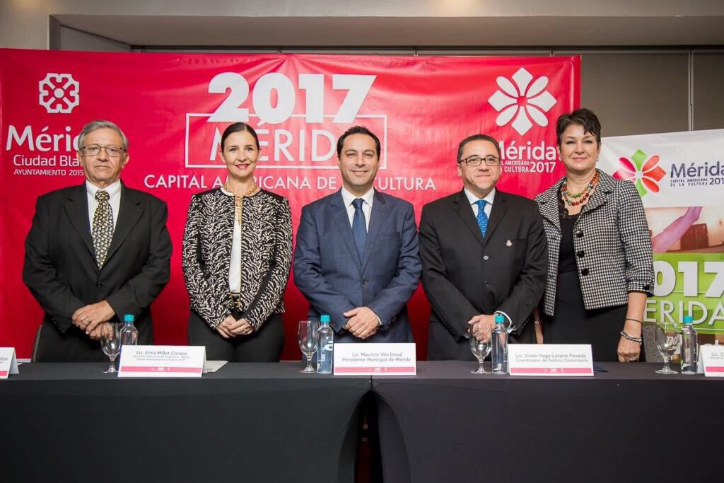 MauVila's tweet photo. Desde la Ciudad de México, presenté el programa de actividades de "Mérida, @capdelacultura 2017" ante medios nacionales e internacionales. https://t.co/unHvFu1zVF