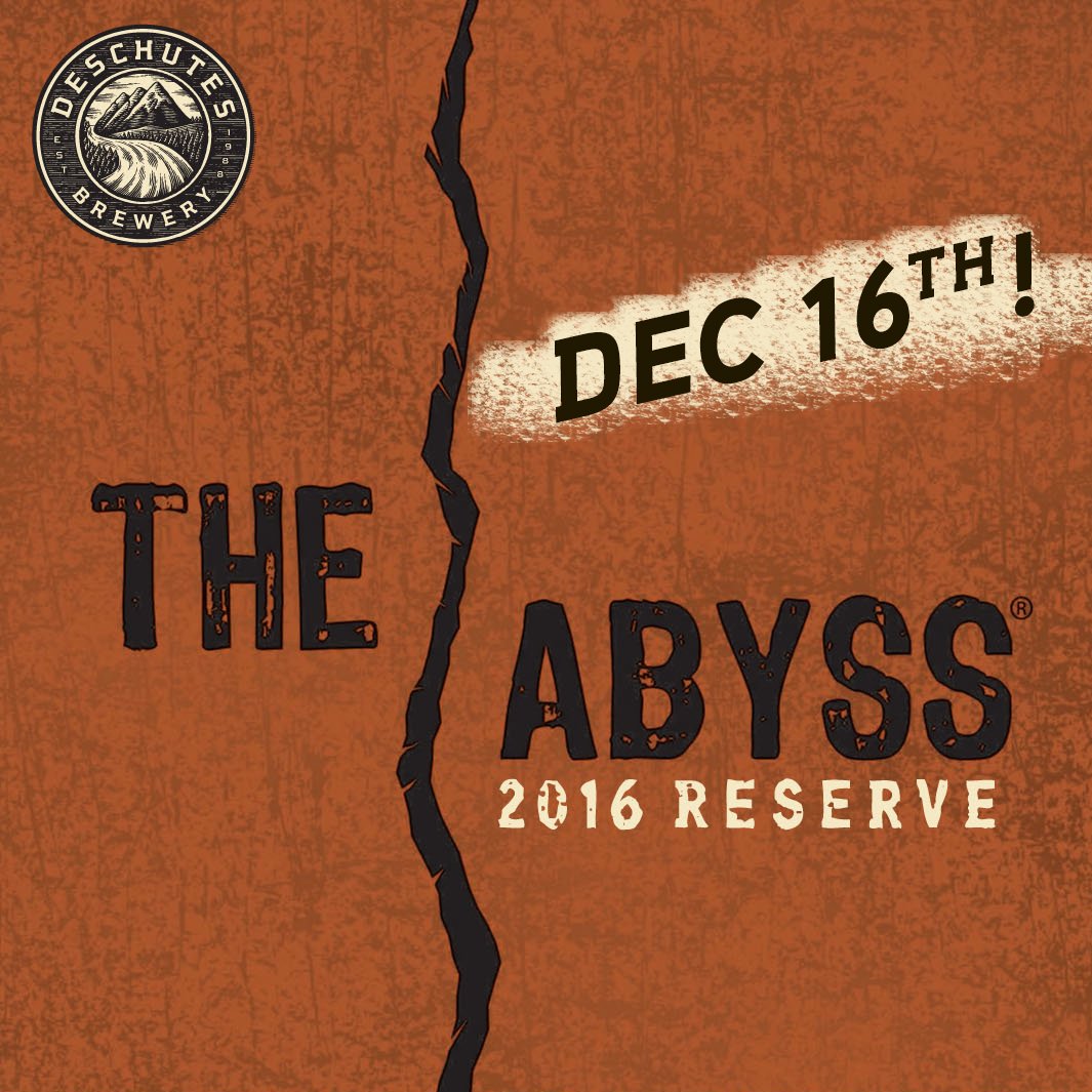 DeschutesBeer's tweet photo. ICYMI...The Abyss will be released at our Pubs &amp; Tasting Room on December 16th. See you then! #MerryAbyssmas https://t.co/VcN6lB2C1U