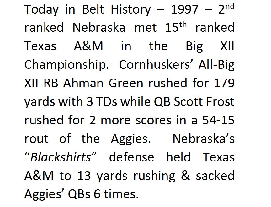 CollegeBelt's tweet photo. https://t.co/cwrhDmuB99 @HuskerFBNation @AggieFootball @AhmanGreen30 @coach_frost #TheBelt https://t.co/00EgkU9x8f