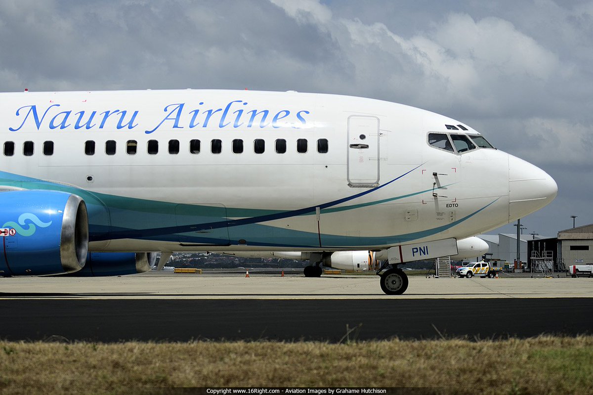 16right_media's tweet photo. Nice to say good morning to Nauru Airlines @BoeingAirplanes #B733 today, an infrequent visitor @SydneyAirport #B737 #EyebrowWindows #avgeek https://t.co/IcrzpyN2s2