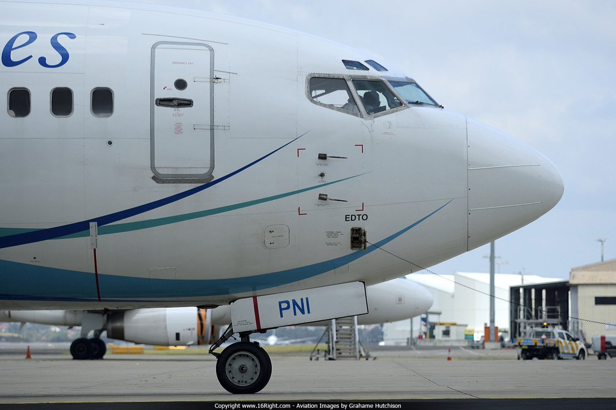 16right_media's tweet photo. Nice to say good morning to Nauru Airlines @BoeingAirplanes #B733 today, an infrequent visitor @SydneyAirport #B737 #EyebrowWindows #avgeek https://t.co/IcrzpyN2s2