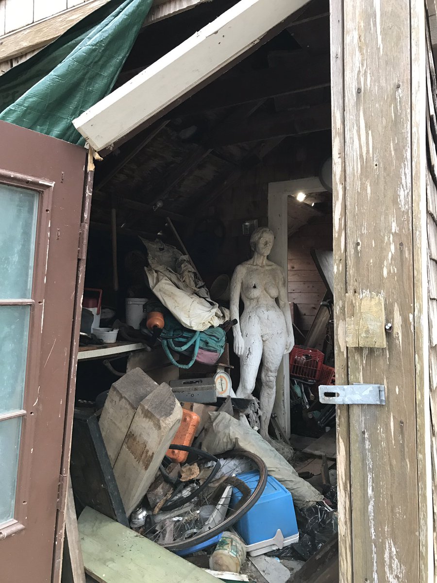 CastleHillTruro's tweet photo. A woman in the falling down shed #castlehilltruro #joycejohnson https://t.co/g9uXoEO0Dk