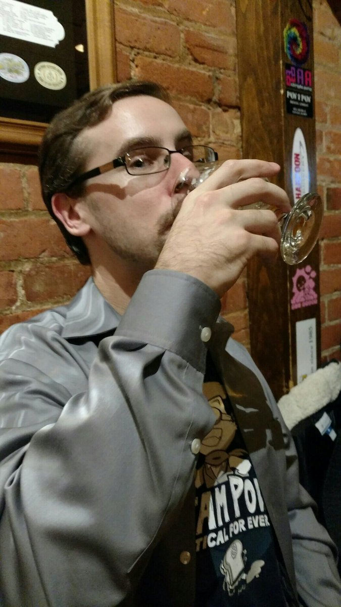 DrawingSpiffily's tweet photo. My Buddy Pat sharing #MangoMagnifica by @foundersbrewing with me. Wonderful flavors. Candy flavor moving on to a great fruity extravaganza. https://t.co/EqAqTYM4lV
