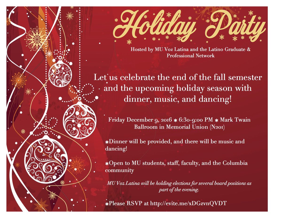 MUABGPS's tweet photo. We'll be partying with @MUVozLatina and LGPN on Friday! #HolidayParty #Food #Music #goodvibesonly https://t.co/uB6Hu4MrgG