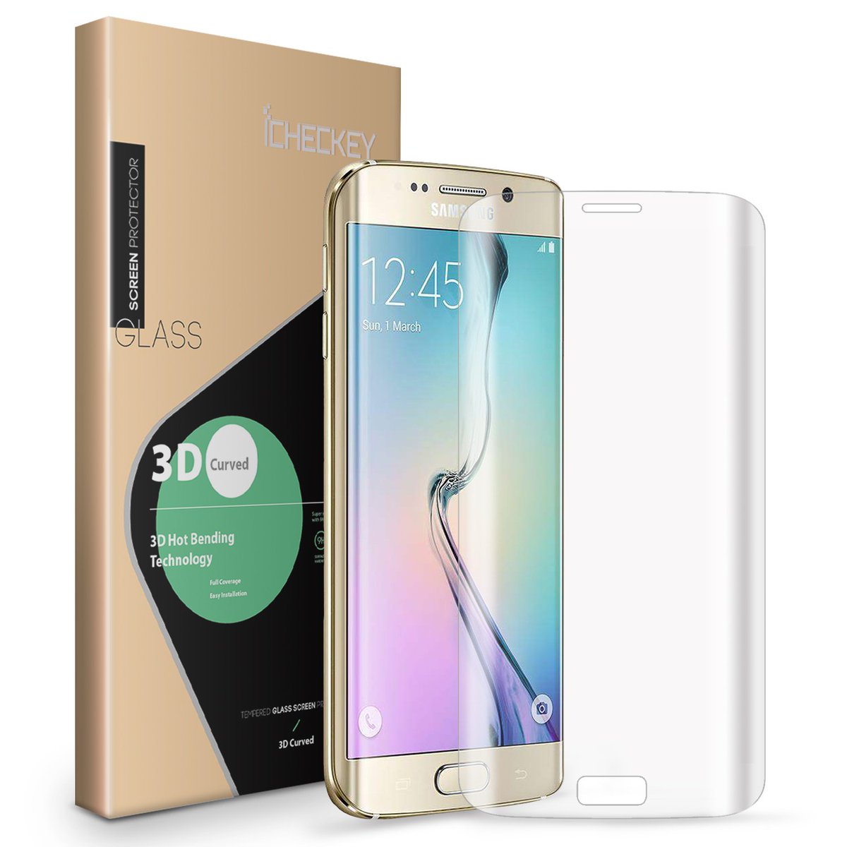 3D curved full cover tempered glass screen protector for samsung galaxy S7 edge