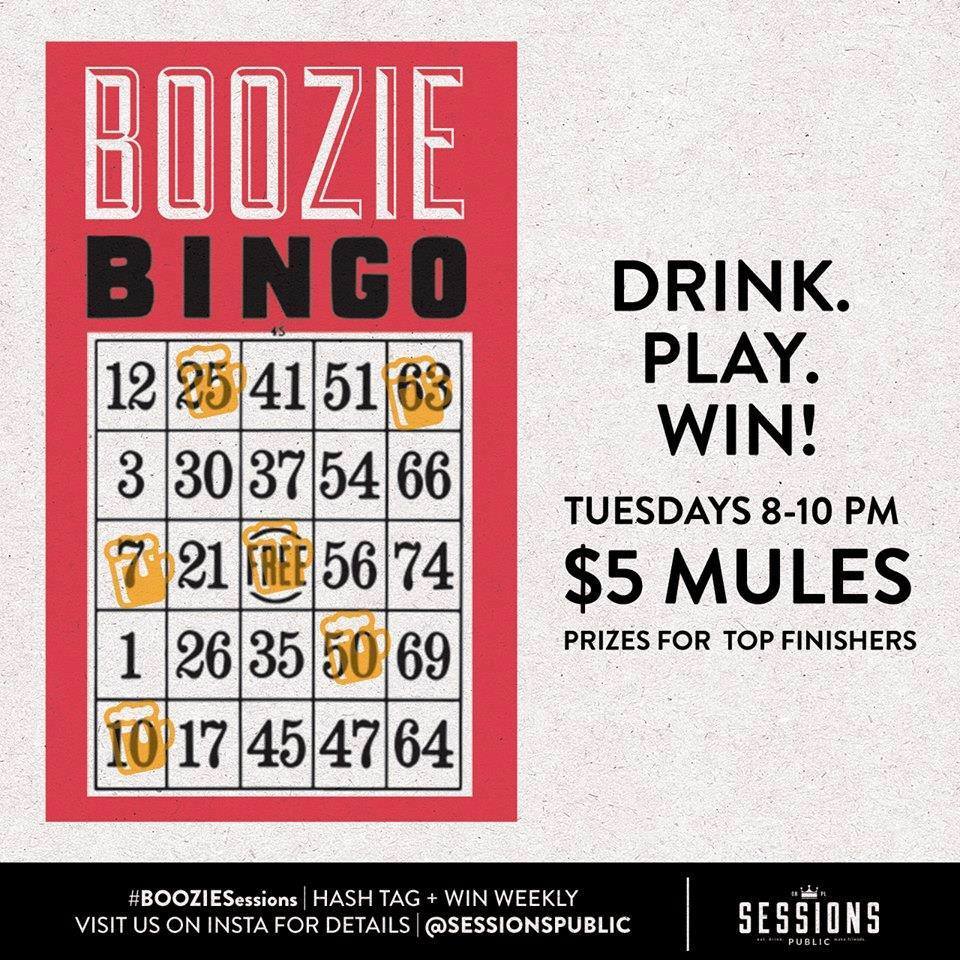 Feeling LUCKY? // Test your luck at #BoozieBingo tonight! #Bingo #sessionspublic #booziesessions #SanDiego