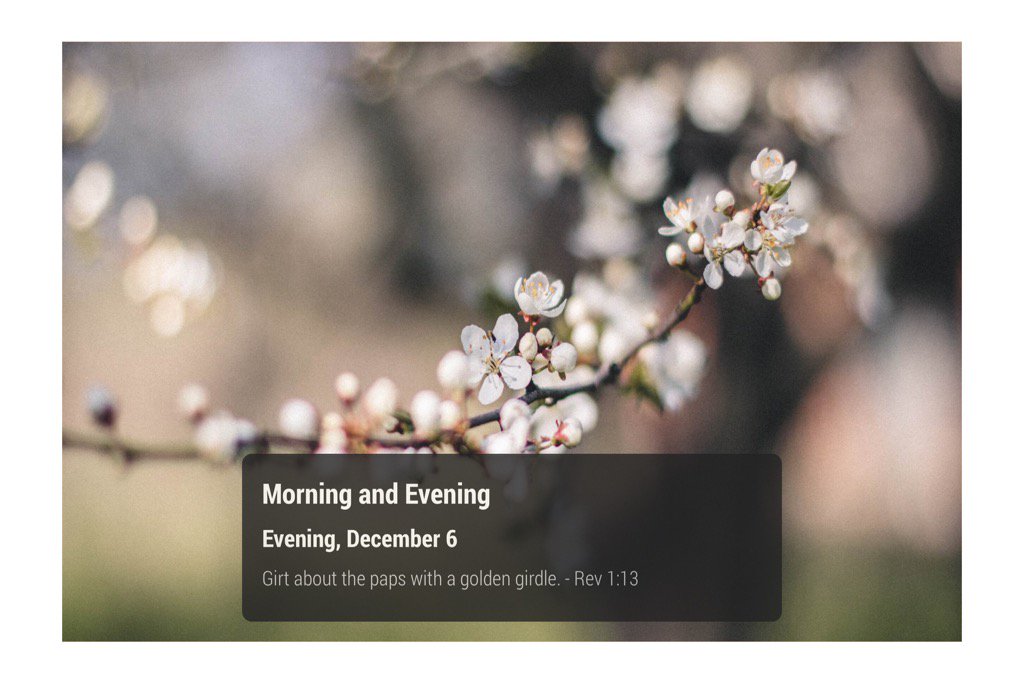 Morning and Evening: Evening, December 6  youdevotion.com/morneven/decem…