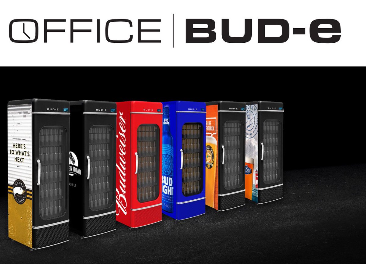 darrenrovell's tweet photo. Anheuser-Busch offering free 180 beer bottle fridges to offices in NY, LA &amp; Chicago, tracks when low, can automatically order (H/T @guhlo) https://t.co/EFaLXO9UiH