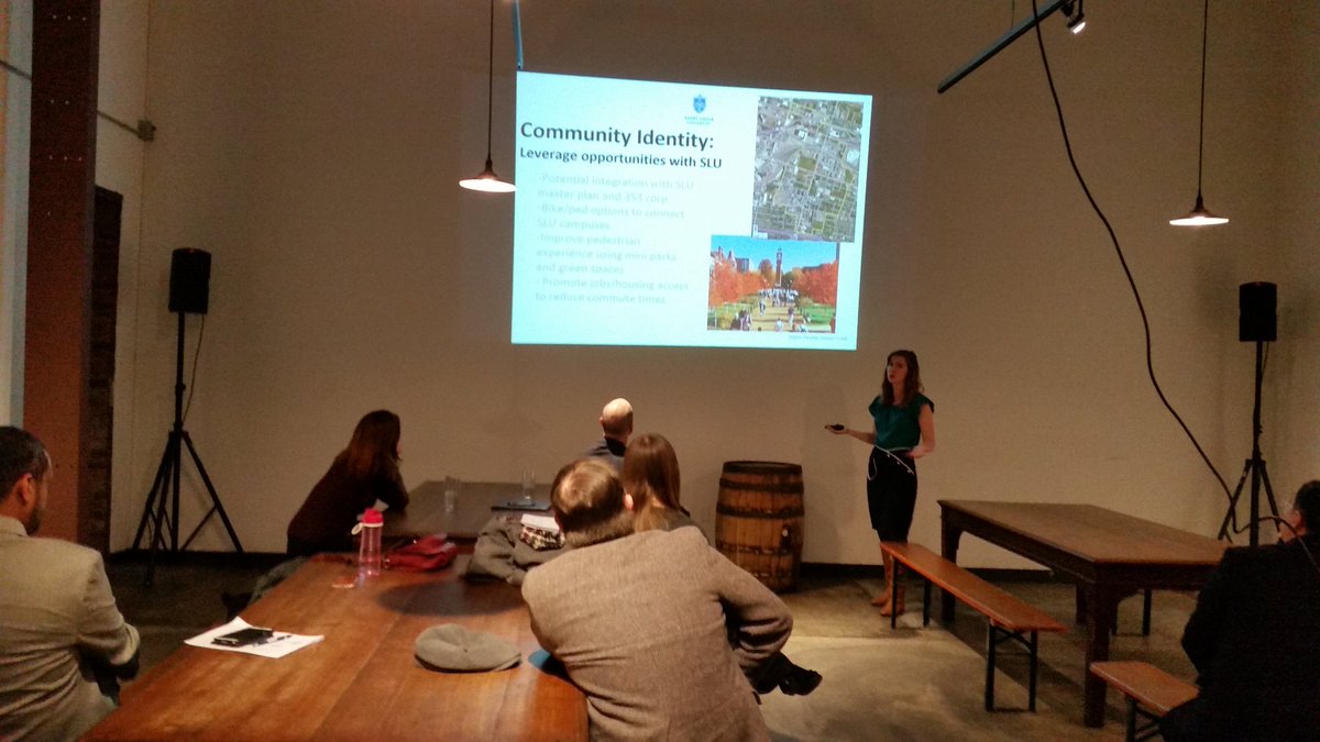 coffinsl's tweet photo. @SLUSustainable CfS students presenting Ecodistrict ideas for the Armory site. Thank you @Greenstreetstl  and @urbanchestnut ! https://t.co/S02fwjYW4k