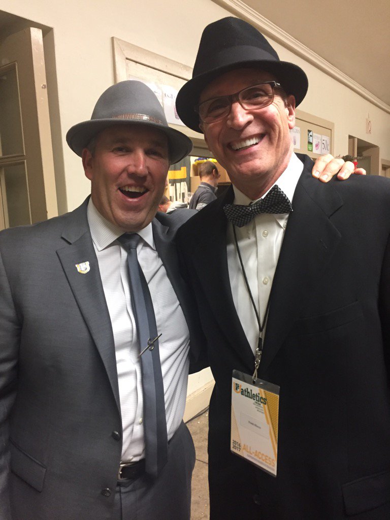 USFDonsAD's tweet photo. @coachallocco @DonsAthletics @WCCsports @WCChoops a fun night with the Coach!! Go Dons https://t.co/zlgesmulUc