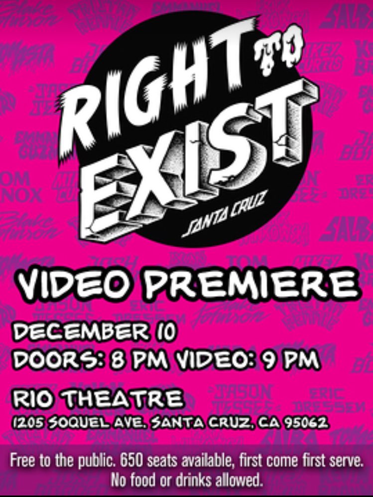 santacruzskate's tweet photo. Santa Cruz... This Saturday... Get there early... #RightToExist https://t.co/SJ64GT8UGF
