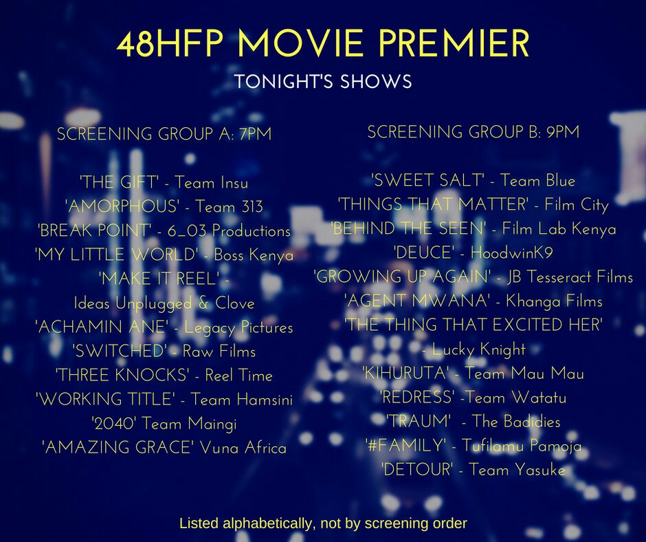 FilmLabKE's tweet photo. Come watch our film, Behind the Seen, today at the Junction at 9:00 p.m. #48HFPNAI #F4SR @48HFPNairobi @PeterKawa @jimgor2001 @EdijoeMwaniki https://t.co/M3spqGFAiY