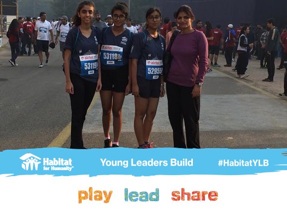 habitatindia's tweet photo. The three girls ran a total of 21.097 km as part of @habitatindia at the race. #HabitatYLB #adhm2016 <Part2> https://t.co/X6m7rm1sI0