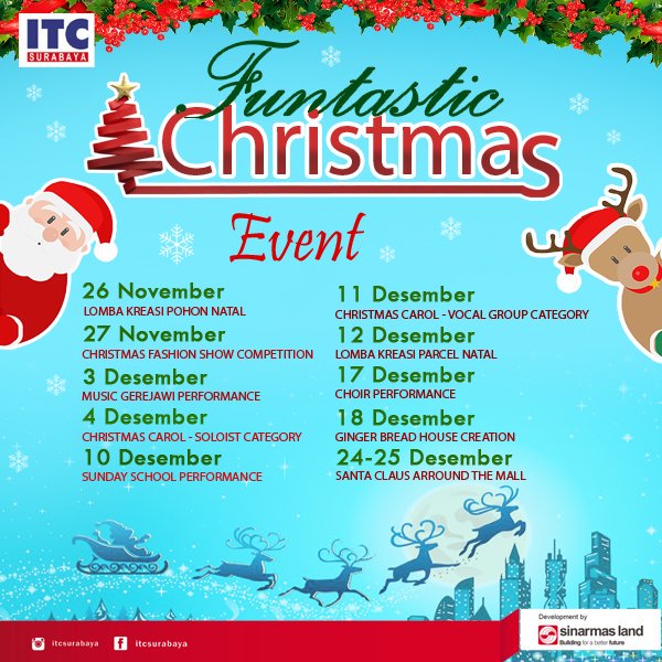 itc_surabaya's tweet photo. Funtastic christmas di atrium ITC Surabaya. Join yuk.. https://t.co/DDtojlqAYL