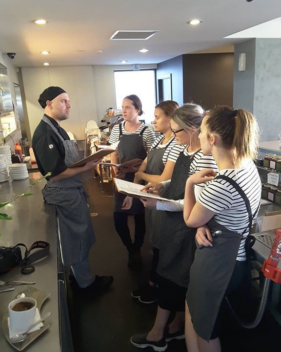 The Deck team - getting all 'dished up', straight from the head chef's mouth!