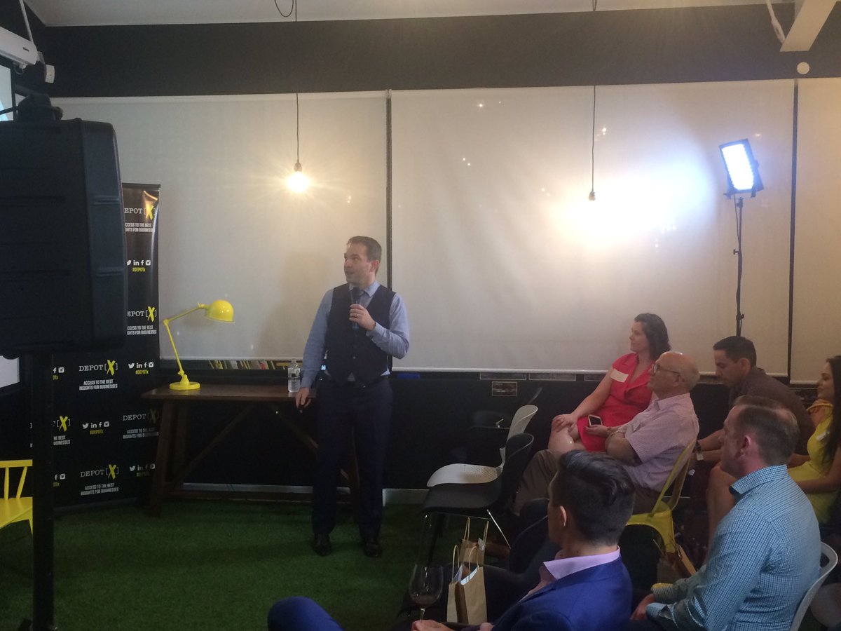 ChristineMckill's tweet photo. Karl from @XennoxDiamonds taking the stage! @business_DEPOT #depotx https://t.co/yZdLeITvwB