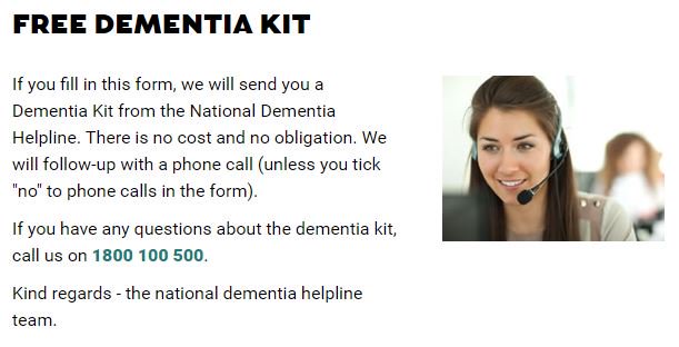 Would you like a FREE #dementia kit? Call the National Dementia Helpline on 1800 100 500 or fill out the online form sa.fightdementia.org.au/services/helpl…