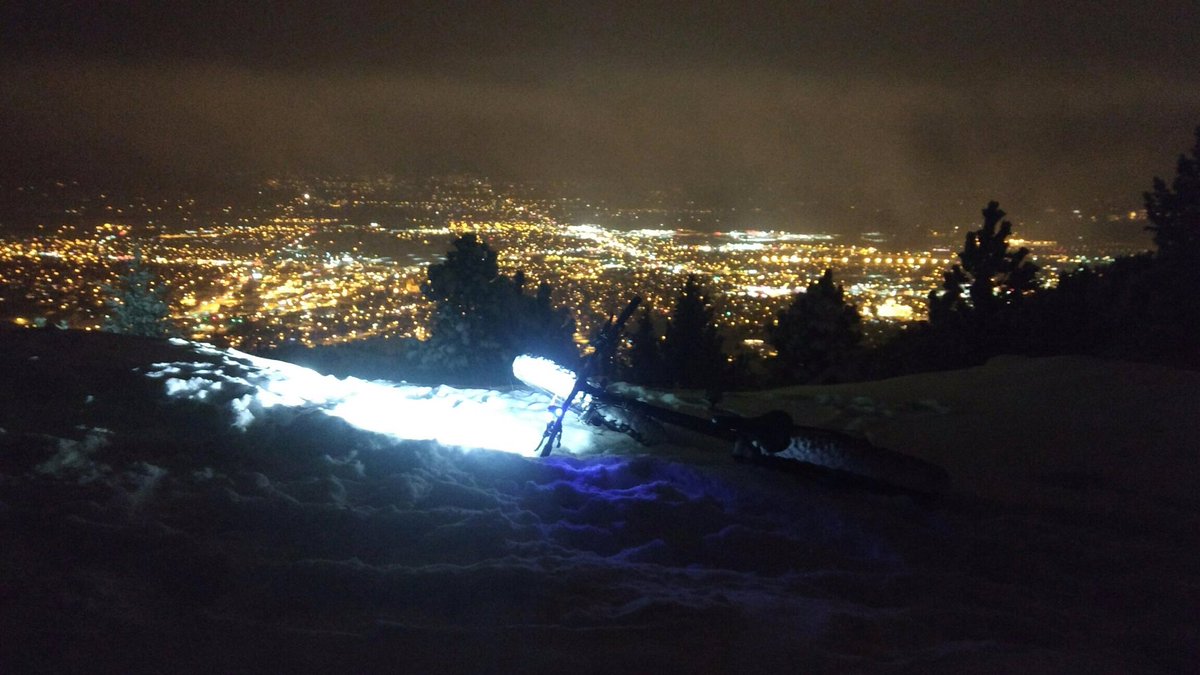 MTbicycleguild's tweet photo. Bike season finally received the white so-called Velcro in Helena this week!  Keep on riding! #mtbhln #montana #nightlife #mtb #fatbike https://t.co/EizGIgkmL0