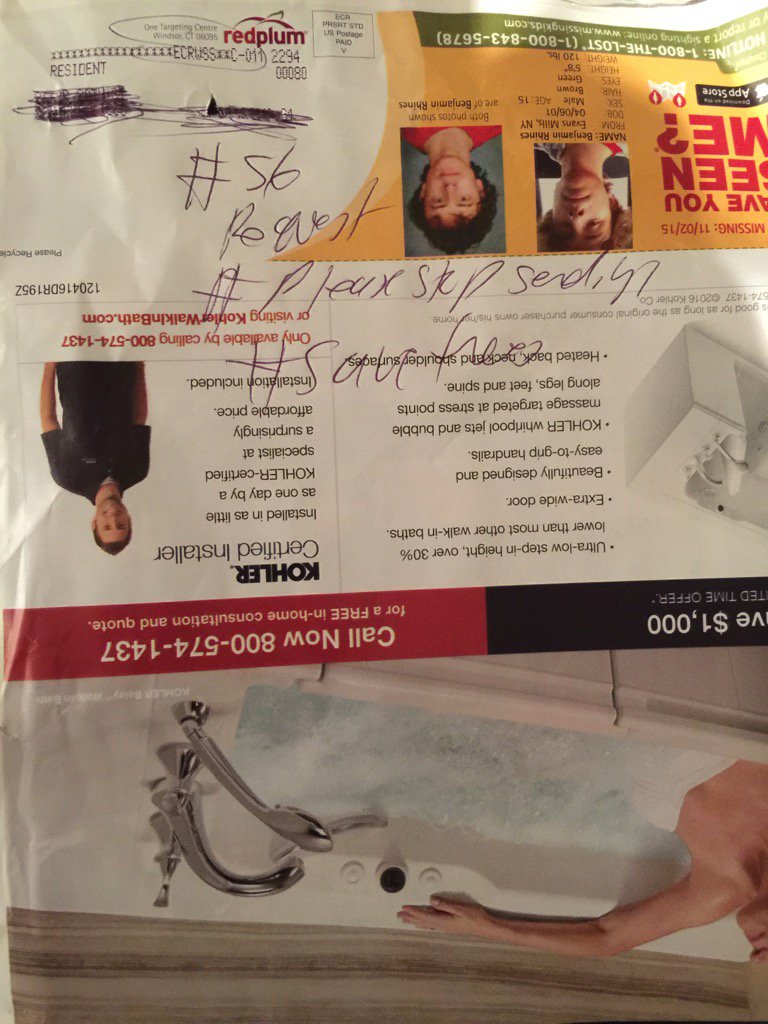 JamesTheWineGuy's tweet image. @redplumsaves I've asked 56 previous times to stop sending to me #sendback @molliestonesSF @Safeway @Lucky #SaveTrees