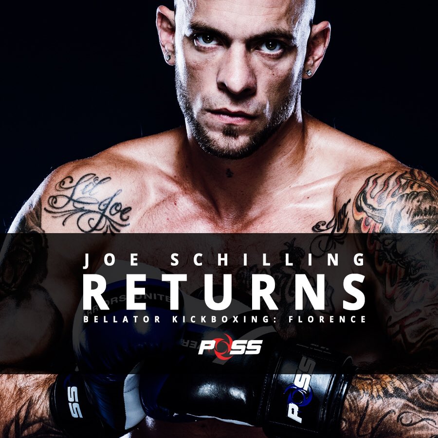 POSSFightwear's tweet photo. Don't miss the return of @JoeSchilling187 this December 10th LIVE on @spike! 👊 #BellatorKB4 #CantStopCrazy #POSS https://t.co/1GUkEticpx