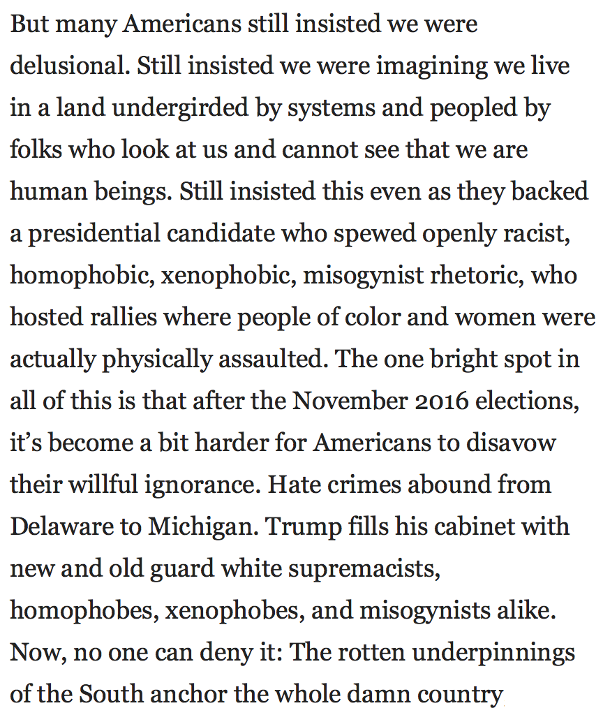 williesband's tweet image. The depravity of racism is an old story. Trump is a stereotype, a grifter with an eye for the underbelly. @jesmimi bzfd.it/2g93dJJ