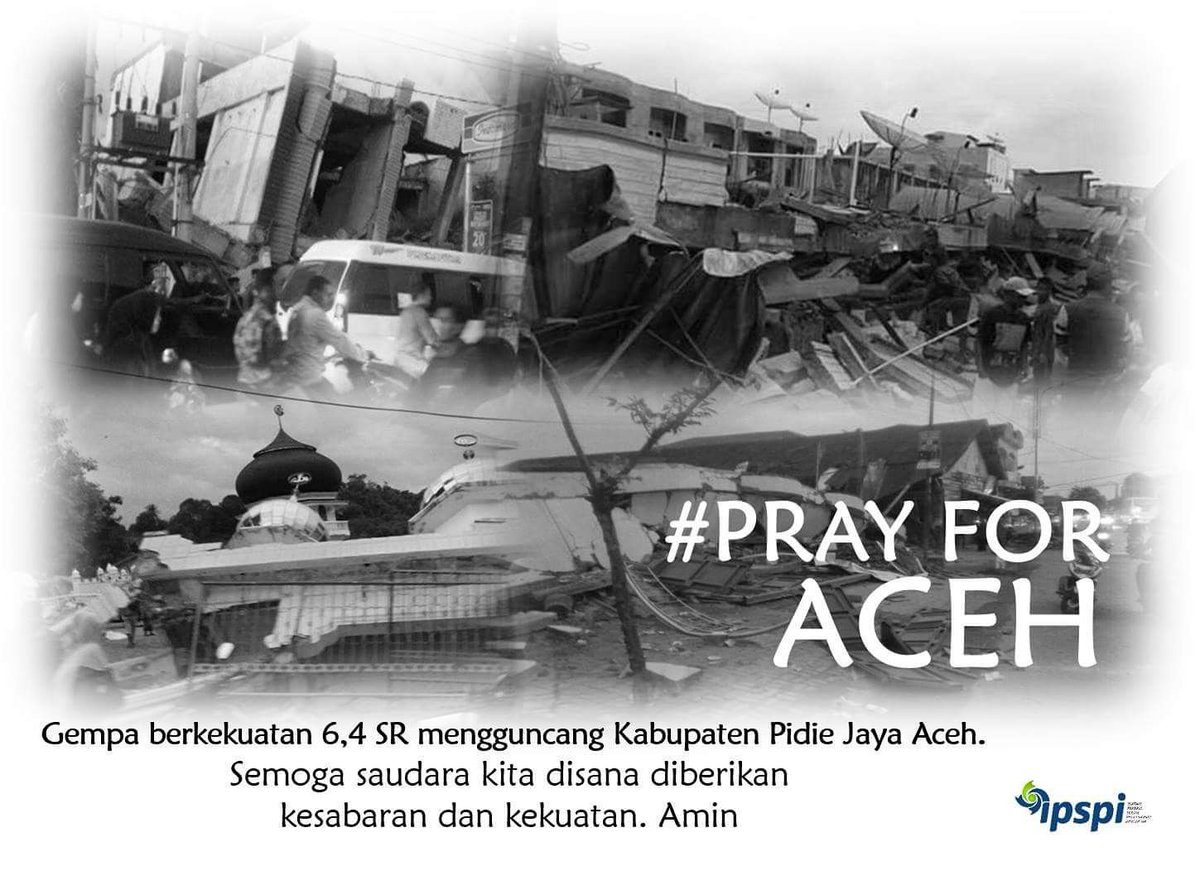 ipspiofficial's tweet image. Kita semua berdoa agar saudara-saudara kita di Kab. Pidie, Aceh dapat diberikan kekuatan dan kesabaran..