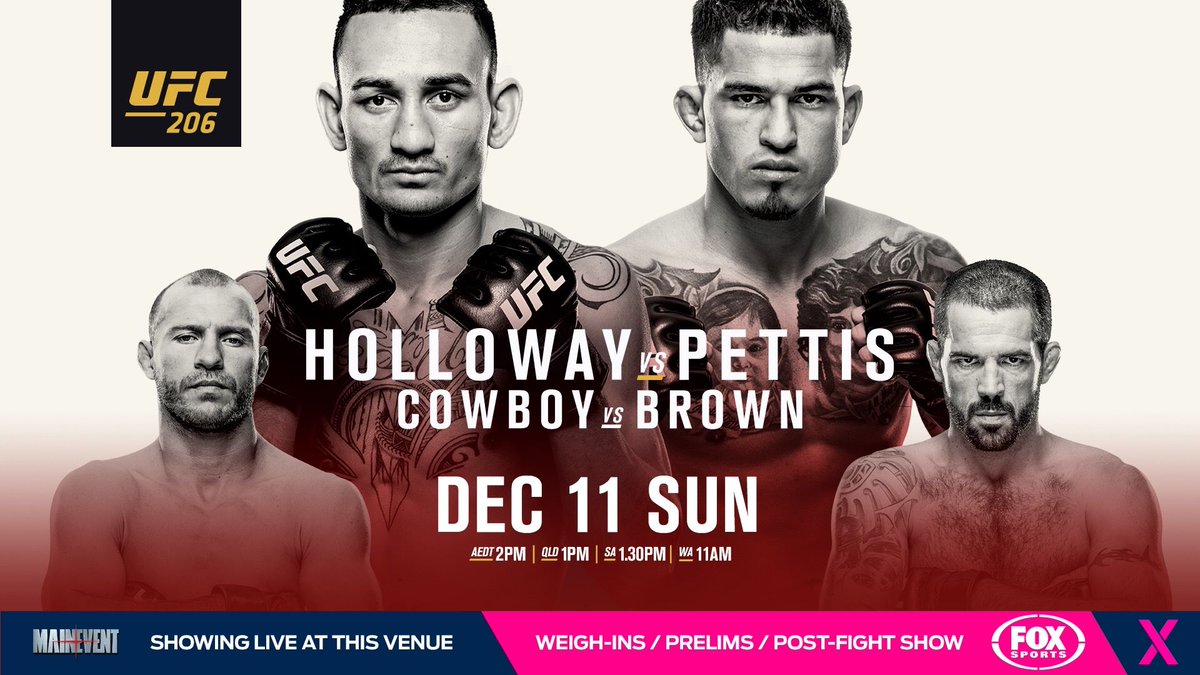 Catch UFC 206 live on the big screen, this Sunday at O'Malley's!

#ufc206 #hollowayvspettis #mma #kingomalleys #pub #cbr #canberra