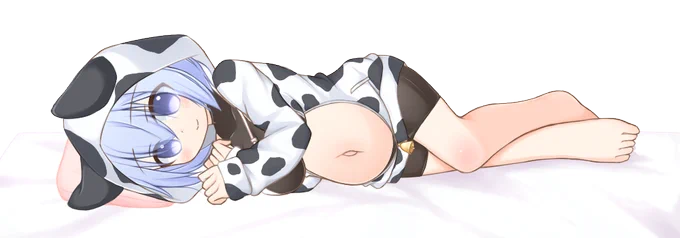 牛パジャマ。大盛り。 