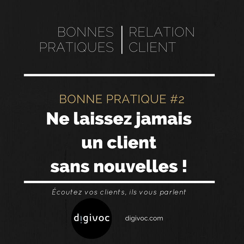DigivocFR's tweet photo. [BONNESPRATIQUES] BP#2 : Ne laissez jamais un client sans nouvelles ! Découvrez Digivoc https://t.co/gtsenjL9SE #feedbackmanagement https://t.co/wvz5PgruUv
