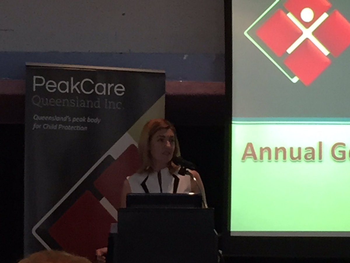 Minister Fentiman talking about the valuable work done every day in child protection at PeakCare AGM #peakcare