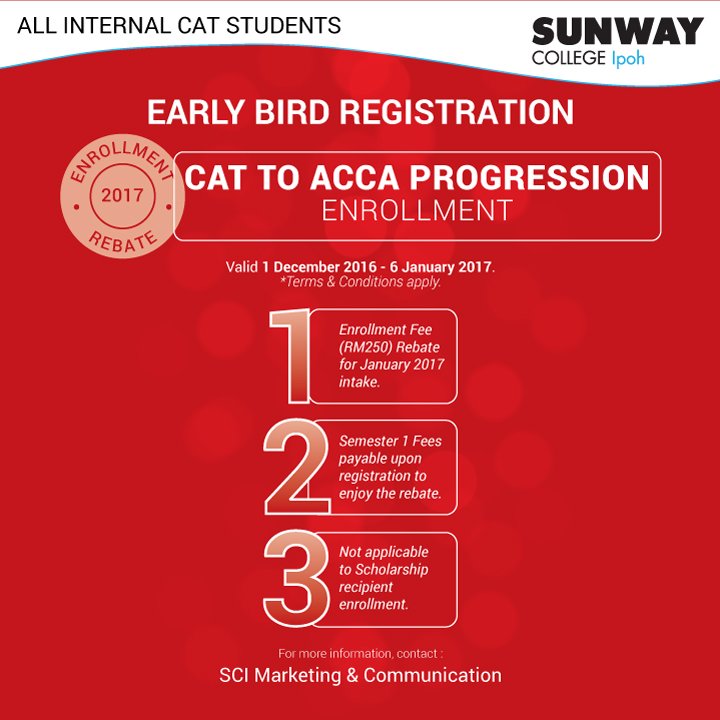 sunwaycol_ipoh's tweet photo. It's back! The early bird catches the worm. #sunwaycollegeipoh #earlybird #catacca https://t.co/xahPzxYsDk