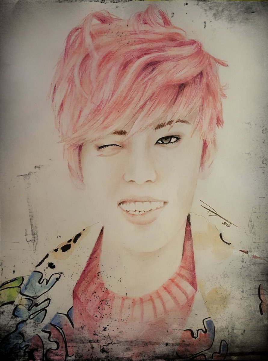 shellybearink1's tweet photo. Finally finished! I've never done a portrait in color before <3 sorry dongwoo, you are more beautiful than this #dongwoo #infinite https://t.co/YHtfUYbTvo