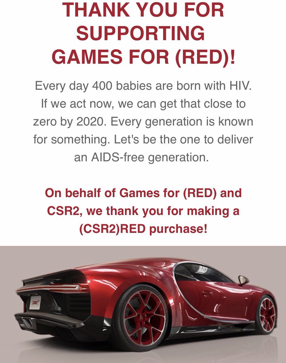 m7mdkalo's tweet photo. We thank @CSRRacing for this beautiful initiative #GamesForRED
Together we can make the world better β€οΈand the new update is incredibleβ€οΈ https://t.co/ZAAImyEf8r