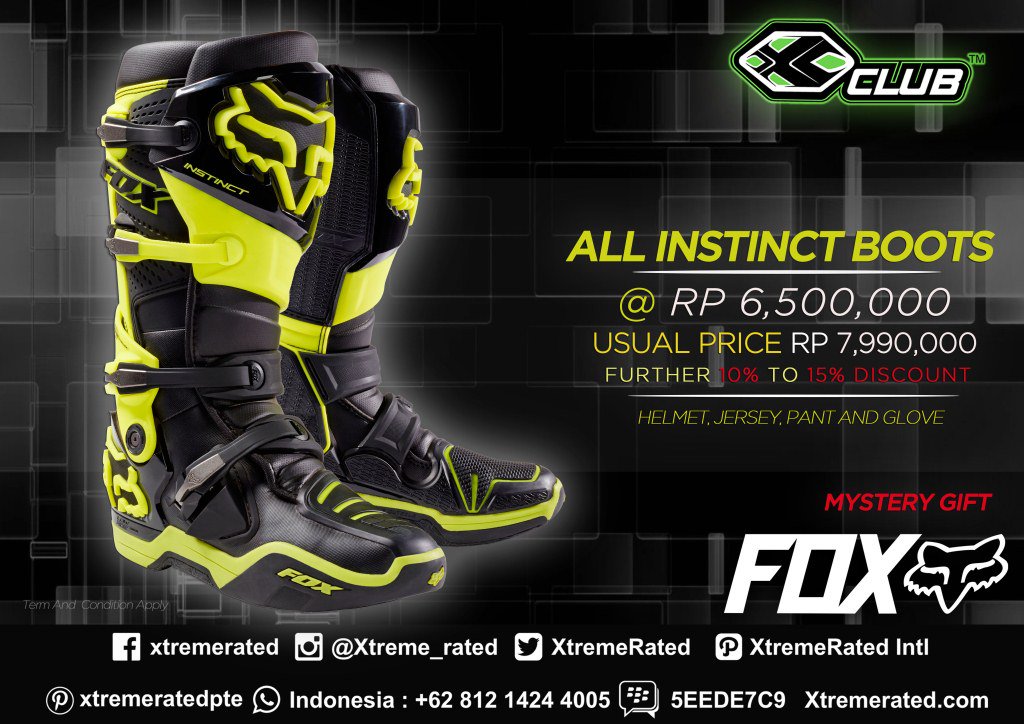 Xtreme_Rated's tweet photo. Fox Racing All Instinct Boots
Rp 6,500,000 only !
Available in all #XCLUB leading stores
#xtremerated #foxracing #foxinstinct #indonesia https://t.co/G4v7rGUN4X