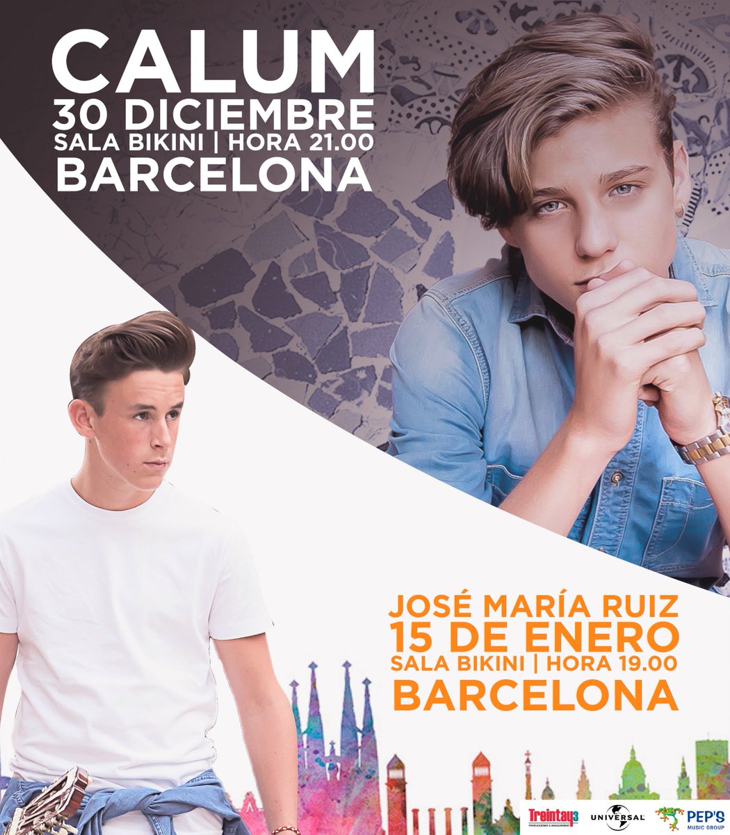 PepsRecordsES's tweet image. 🇧️🇦️🇷️🇨️🇪️🇱️🇴️🇳️🇦️ ¡apuntad en vuestros calendarios 🗓✍️ los conciertos de  @CalumHeaslip1 y @jmruizofficial!