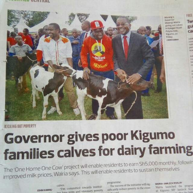 HEStevieNderi's tweet photo. The one home one cow project came as a blessing to many Murang'a people.. @_mwangimaina  #MurangaRising https://t.co/2OwvE6a3DL