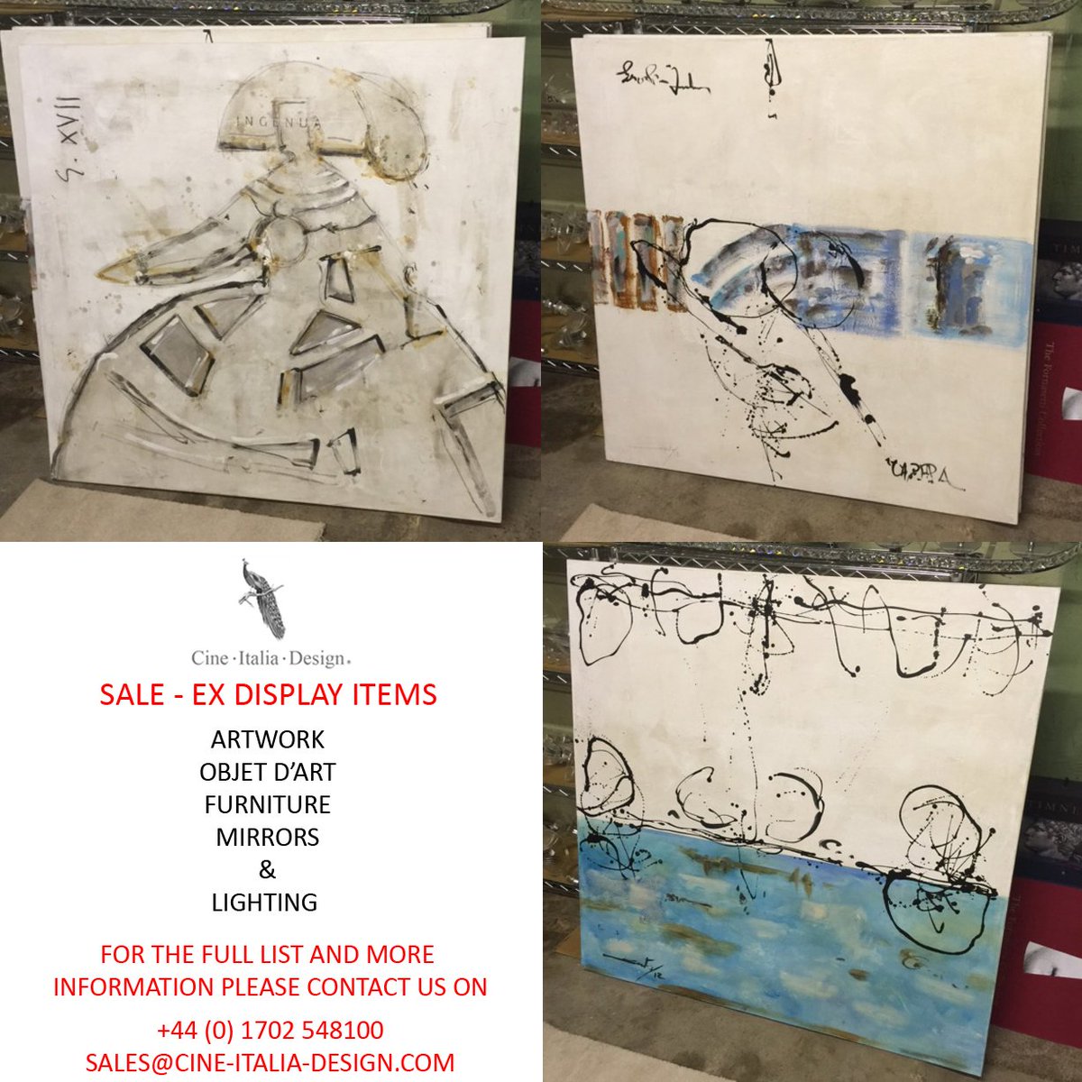 Why not take a look at our sale items list. Contact Cine Italia Design Ltd for more information.