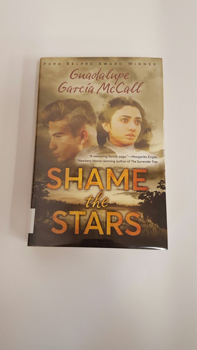 MendonLibraryUT's tweet photo. #NewBookWednesday showcasing Shame the Stars by Guadalupe Garcia McCall! Find it on the New YA Bookshelf! #newbooks #yafiction #mlut https://t.co/ja4Y5pnt2l