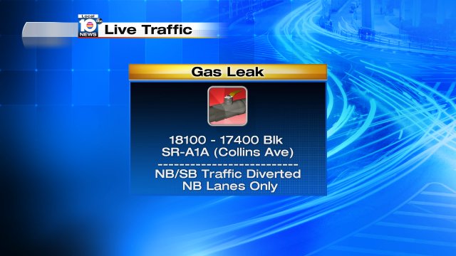 Gas Leak has caused traffic to be diverted into NB lanes ONLY on Collins Ave. Avoid the are #heavydelays #traffic https://t.co/eOJ4OYBnvG
