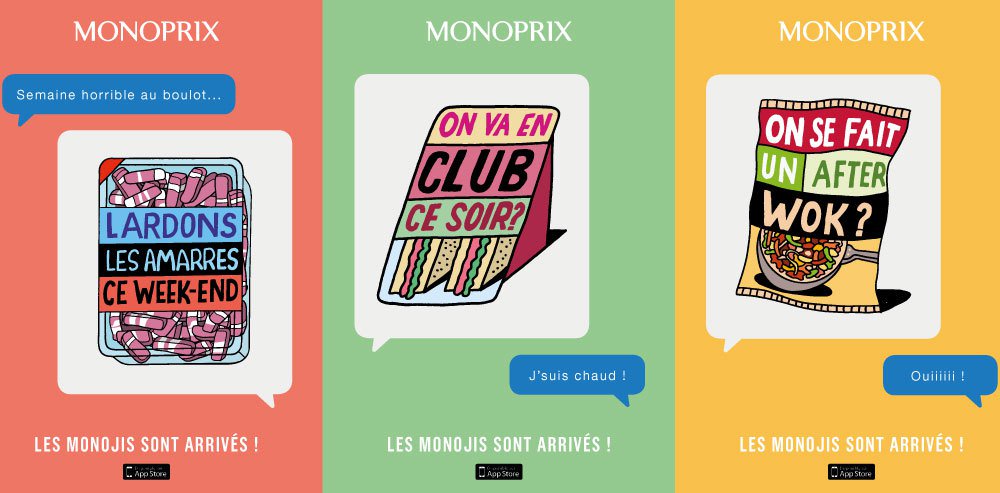 Siecledigital's tweet photo. Monoprix lance les monojis ! https://t.co/enjflxPm7D https://t.co/WEHaBJJD74