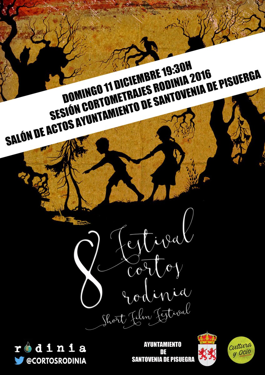 DOMINGO 11,  sesión de cortometrajes de la mano de Rodinia,  festival de cortos itinerante de Valladolid,menores acompañados de un adulto