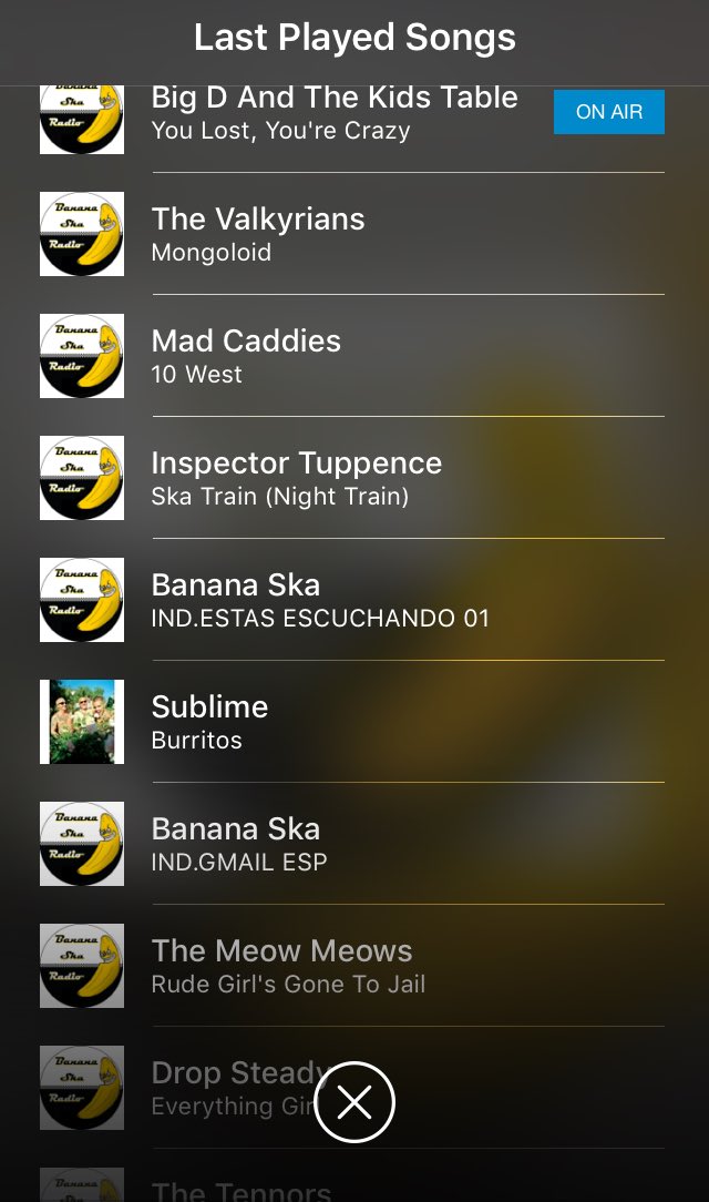 This is...
BANANA🍌SKA🎶RADIO📻
Playing the best international Ska!
bananaska.playtheradio.com
🍎appsto.re/es/t06wgb.i
🤖play.google.com/store/apps/det…