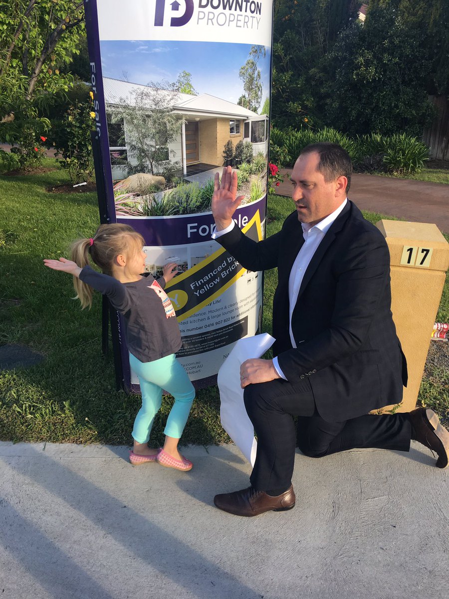 downts17's tweet photo. The #High5 feeling when your property is Financed by @downts17 #yellowbrickroadhobart sold by @teamdownton #downtonproperty #boom #hobart https://t.co/DuNBEMPc0n