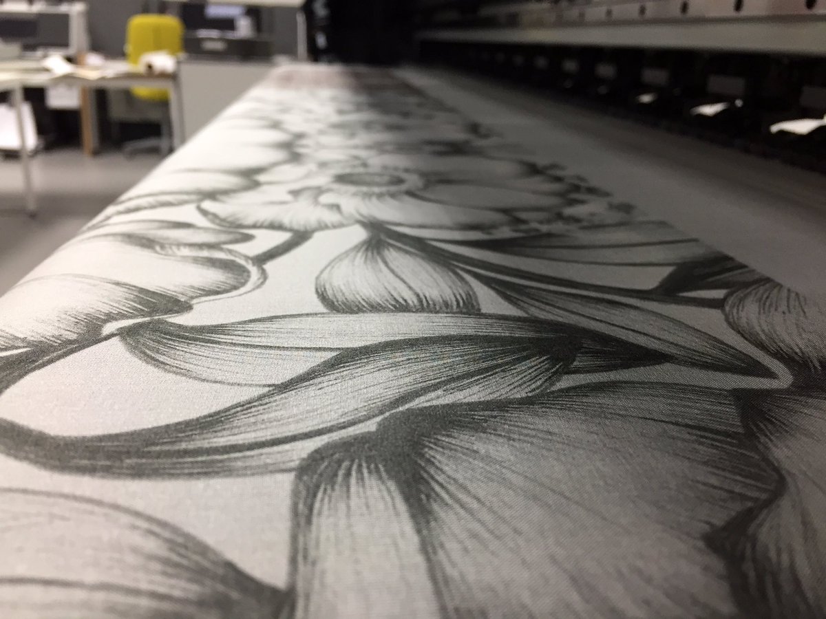 RASmartInAction's tweet photo. Training on the #Mimaki #Tx300P fine art print print, reactive ink on silk @RASmartOfficial @HybridServices https://t.co/AwnRPlfbbq